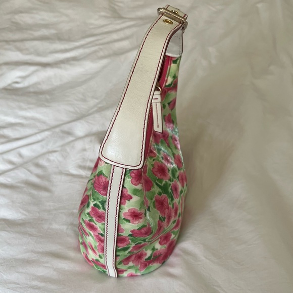 Dooney & Bourke Pink Petunia Floral Shoulder Bucket Bag - Picture 4 of 5